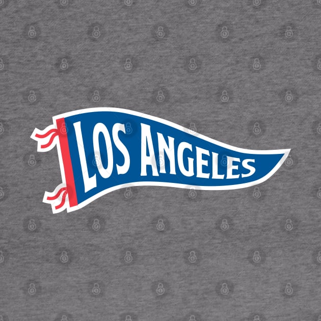 Los Angeles Pennant - White by KFig21